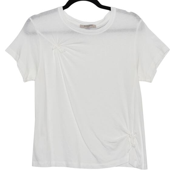 ALLSAINTS White Olivia Knot T-Shirt Size Large - Picture 3 of 5